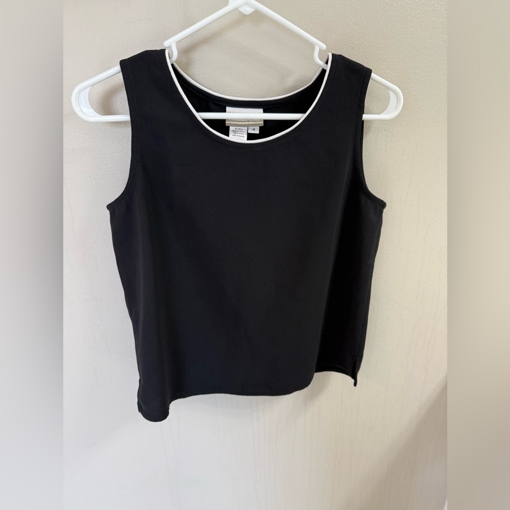 Coldwater Creek Black and White Blouse size 4